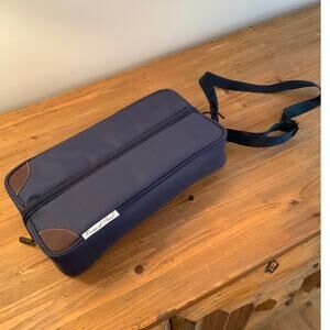 Picnic at Ascot Insulated Wine & Glass Carrier Bag Blue 2-Bottle Travel Tote Zip